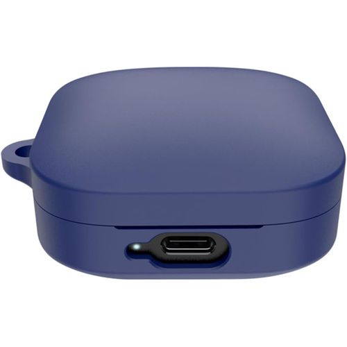 Case for Xiaomi Redmi Buds 6 Active, Soft Silicone Anti-Shock & Anti-Scratch with Carabiner Compatible with Xiaomi Redmi Buds 6 Active Case (Blue)