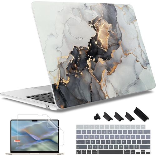Compatible with Newest MacBook Air 13.6 inch Case 2022 Release Model A2681, Plastic Hard Shell Case with Keyboard Cover for MacBook Air 13 M2 Chip Retina Display and Touch ID, Fluid Art