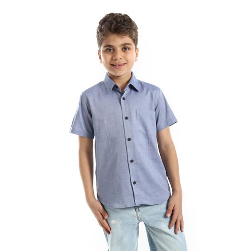 Regular Fit Short Sleeve Shirt - Dark Blue