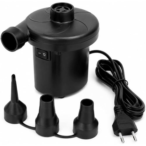 AC Electric Air Pump for Inflating and Deflating with 3 Multi-Size Nozzles - Electric Air Pump for Air Mattresses, Floats, Pools, Boats, Inflatable Furniture