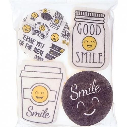 Smile Loofah, Three-layer Design, 4 Pieces.