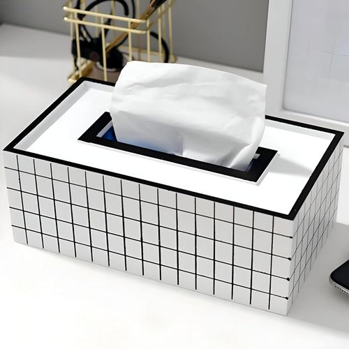 Restaurant and hotel wipes can - holding high-end wooden wipes with simple linear design to enhance the atmosphere at various locations