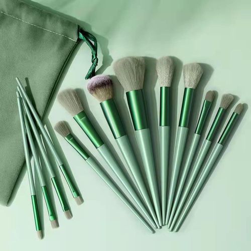Complete 13 Pieces Makeup Brush Set with Soft Synthetic Bristles for Full Face Foundation Blush Eyeshadow Contour Lip and Eyeliner Application with Ergonomic Durable Handles for Beginners and Professionals