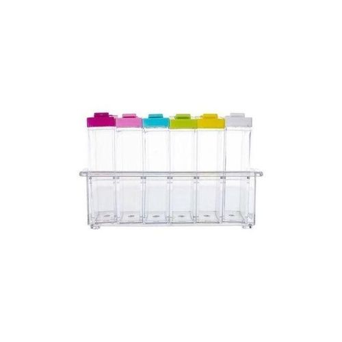Spice set with colorful dispenser lid - 6 pieces