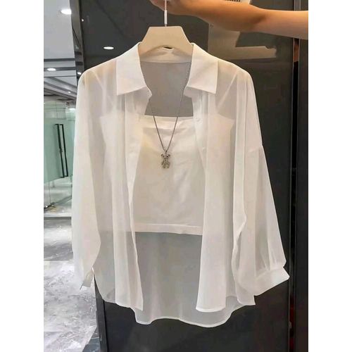 Women's sheer blouse made of chiffon