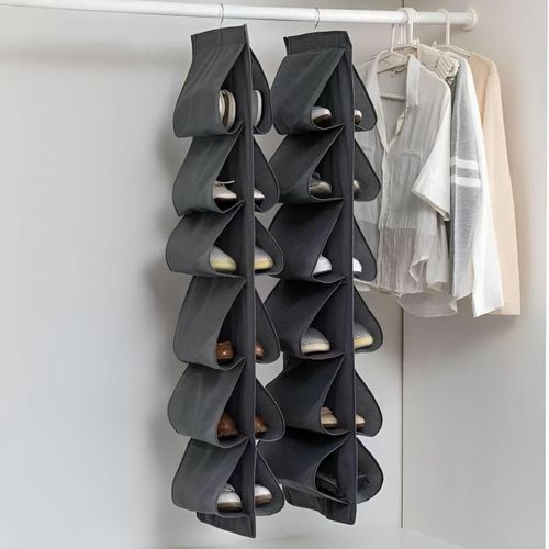 Exceptional Quality Shoe Organizer - Wall Hanging Underwear Or Shoes Storage Bag With 10 Vibrant Com