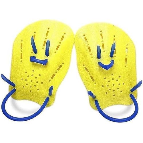 Professional swimming paddles, ergonomic design for training, adjustable straps, waterproof, for men and women, one pair.