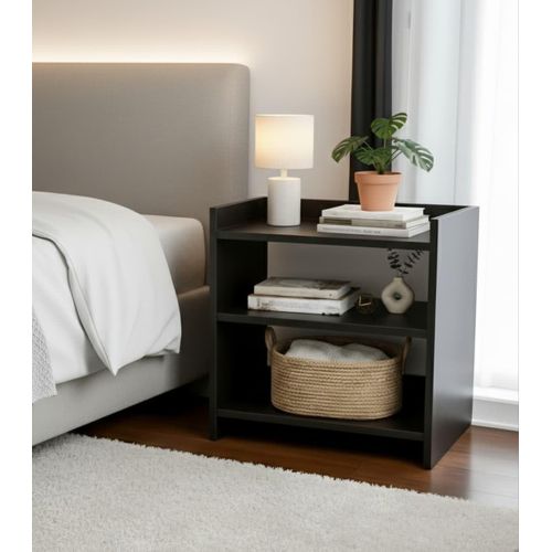 Wooden Side Table for Bedroom & Living Room – Bedside Stand - Small Coffee & End Table - Sofa Side Shelf - Corner Stand - Modern Bedside Organizer - Living Room Furniture - Home Decor