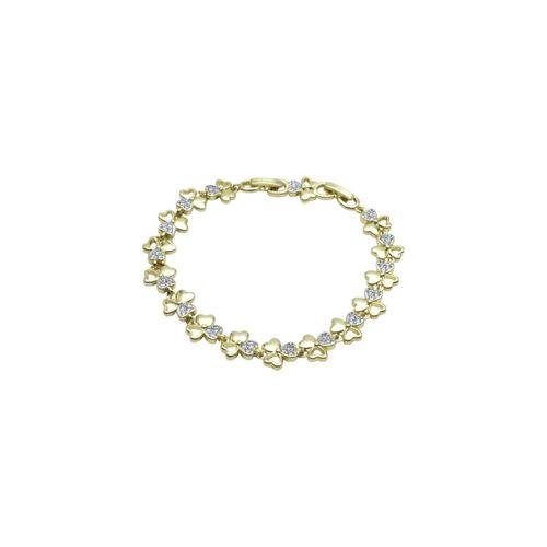 Heart Shape Platinum Bracelet for Women, Gold - Bracelet81