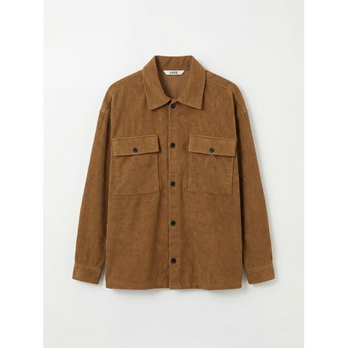 Loose Fit Velvet Men's Shirt Jacket