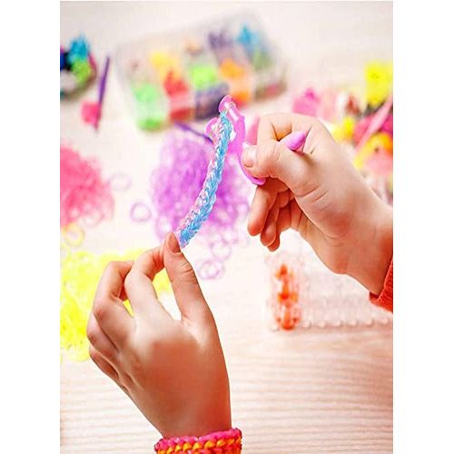 Loom Bands Set, Colourful Rubber Bands Kit, Rubber Bands Starter Kit