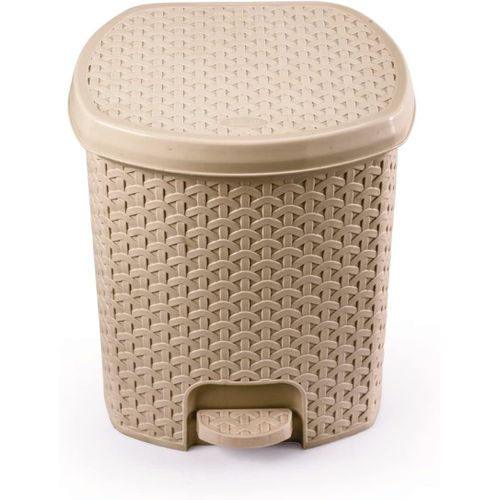 Rattan Trash Bin Size 3 Beige