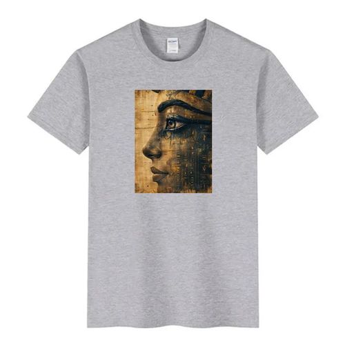 Pharaonic / Egyptian / cottonT-shirt (Grey)Size(L)