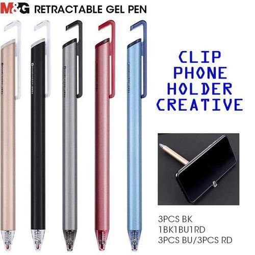 Metal Gel Pen With Mopil Holder - No:2001- 0.5mm - 1 Pcs