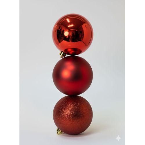 Share this product 3pieces Christmas accessories Christmas decorations Vacuum cylinder ball ball size: 15 cm(RED)