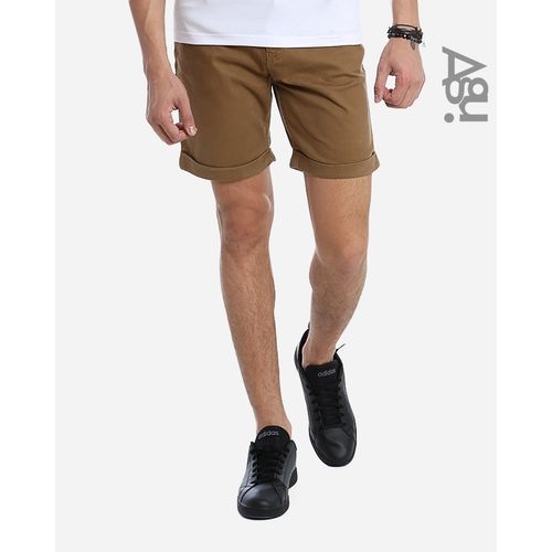 Cotton Gabardine Shorts - Dark Beige - (751)