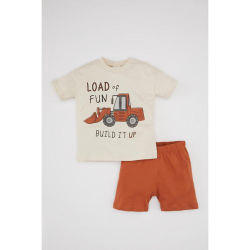 Baby Boy Regular Fit Knitted Set - Lt.Stone