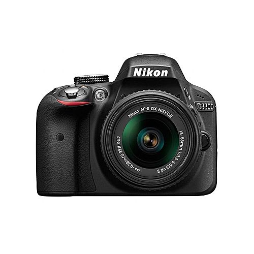 اشتري Nikon D3300 - 24.2MP DSLR Camera with 18-55mm Lens - Black في مصر