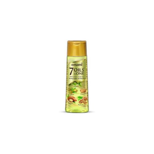 7 Oils in One - Non-Sticky Hair Oil - 100ml (or specify size) - Enriched with Argan, Walnut, Almond, Jojoba, Olive, Amla, and Coconut - For Strong & Silky Hair