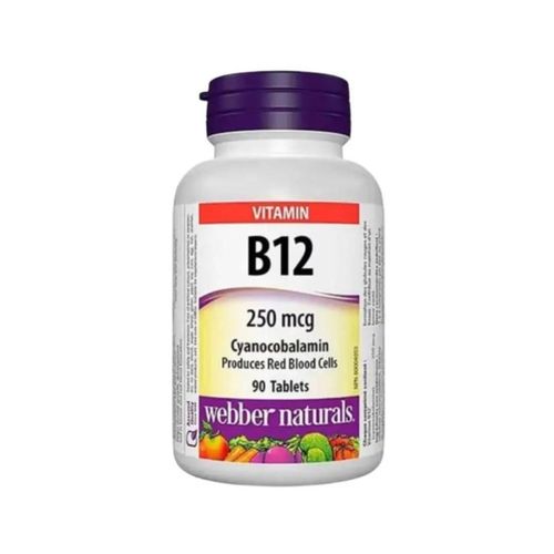 Vitamin B12 250mcg To Support Energy Production, Nervous System Health, and Overall Wellness 90 Tablets