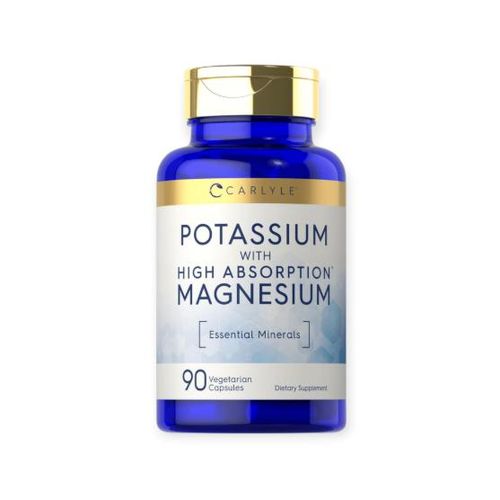 Carlyle Nutritionals Potassium Magnesium 90 Capsules 90 Servings - 90-Day Supply - Advanced Electrolyte Balance, Muscle & Cardiovascular Matrix - Non-GMO & Gluten-Free