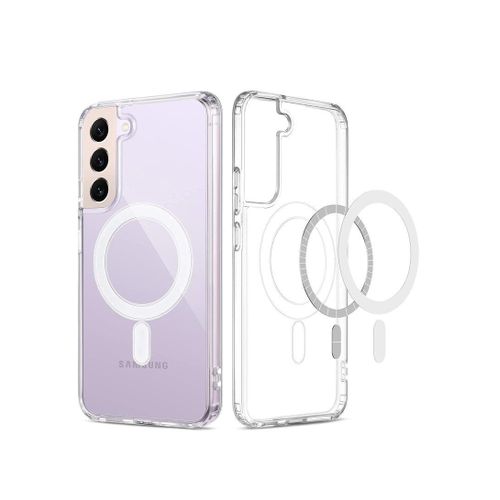 Compatible for Samsung Galaxy S22 Plus Case 6.6 Inch Slim Thin Magnetic Case Shock Absorption Anti-Scratch Back Crystal Case Cell Phone Cover Compatible with Samsung Galaxy S22 Plus Case