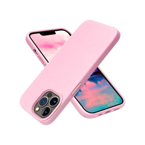 Compatible with iPhone 14 Pro Max Case 67 Inch Slim Liquid Silicone 4 Layers Soft Gel Rubber Shockproof Protective Phone Case with Anti Scratch Microfiber Lining Pink