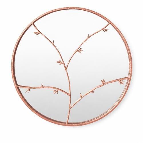 Éclat Branch Round Mirror, 60 cm Diameter, Gold
