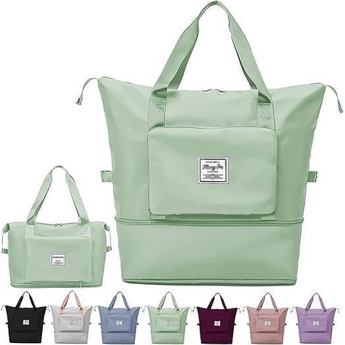 Large Capacity Folding Travel Bag,Portable Foldable Travel Lightweight Waterproof Fabric Duffel Bag Carry Luggage Bag for Expandable Weekender Sports, Gym, Vacation