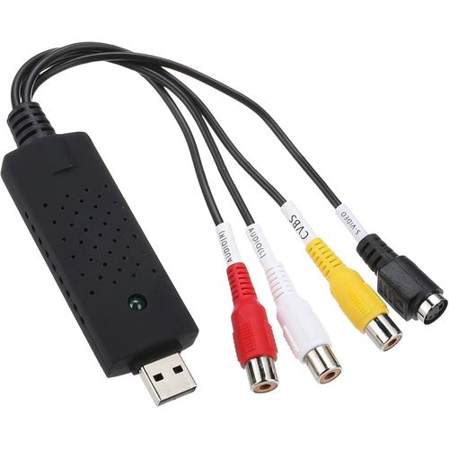 كابل تحويل من USB 2.0 إلى 3 منفذ ار سي ايه ثلاثي للصوت والصورة للتلفزيون وجهاز الفيديو والدي في دي للقراءة والتسجيل ومحول تسجيل HD ومحول كيبل كمبيوتر
