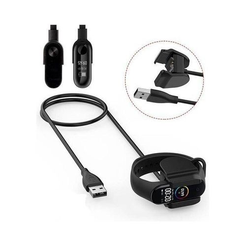 كابل شحن لسوار شاومي مي باند 3 و4 و5 الذكي أسود اللون