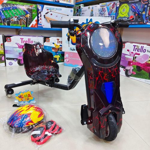 Electric cardrift, 2 assistants, 36 volts, black color, suitable for ages 3 and up to 70 kg.