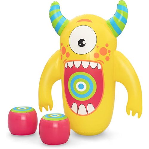 حقيبة الضرب العملاقة للأطفال على شكل وحش قابلة للنفخ مع قفازات ملاكمة 120 سم - رقم: 52545