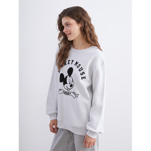 Mickey Mouse Printed Oversize Women's Sweatshirt
