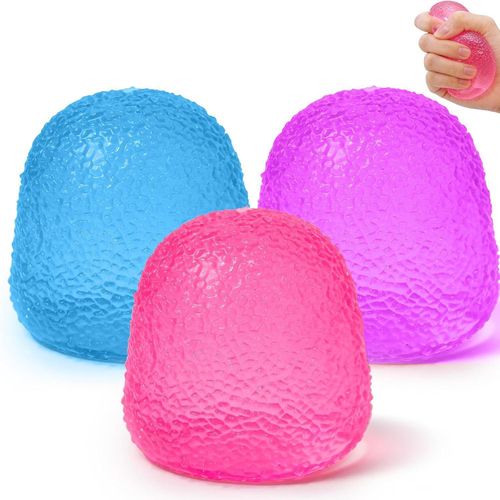 3 Pacs Gumdrop Squishy , Gumdrop Stress Balls Fidget Toys for Kids and Adults, Durable Squishy Gumdrops Candy-Shaped Balls for Classroom Prizes, Party Favors, Easter Basket Stuffers, and Easter Gifts