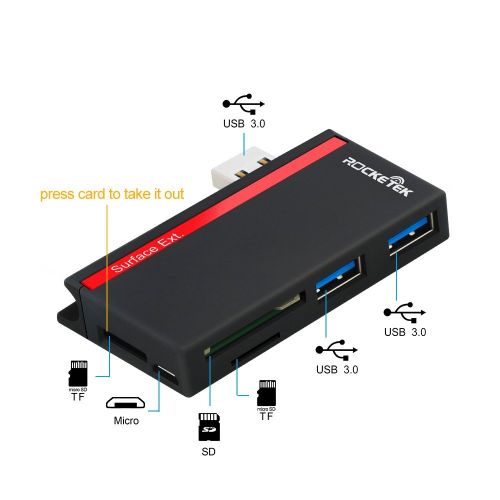 3 port USB 2.0 Hub TF Micro SD Card Reader Slot USB Combo