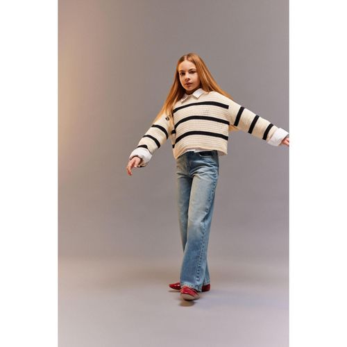 100% Cotton Wide Leg Wide Leg Jean Pants Girl Kids