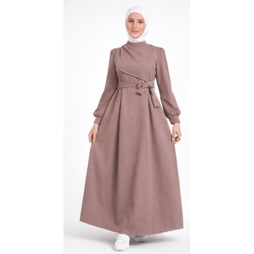 Women’s Modest Wool Dress – Cashmere Color – Soft Elegant Look 60:85kg