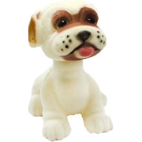 دمية كلب برأس هزاز للسيارة ، ديكور تابلوة السيارة ، تصميم لطيف الشكل هذه دمية كلب جميلة لتزيين السيارة او المكتب ( ابيض ) - من رنا ستور