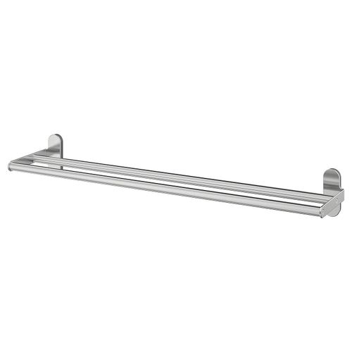 Towel rail Stainless steel BROGRUND shelf, rectangular, minimalist design, no visible screws.