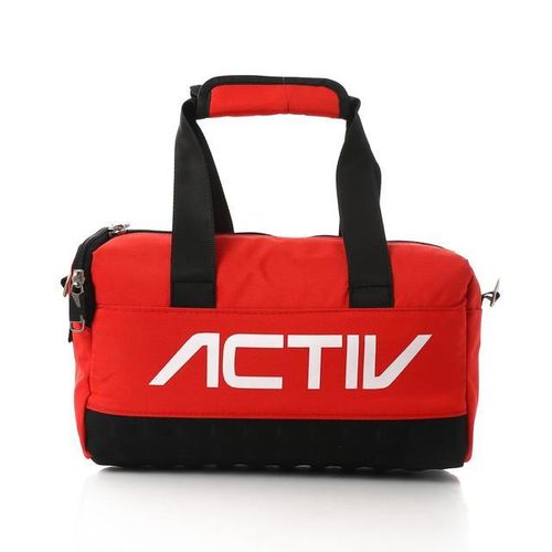 Red Gym Bag with Top Zipper & Webbed Handles