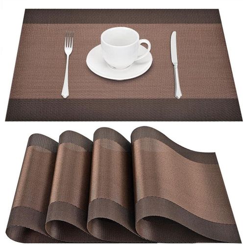 Non-Slip Dining Table Mats Set of 6 – Heat Resistant Placemats 30×45 cm for Kitchen Tables, Plates & Hot Dishes