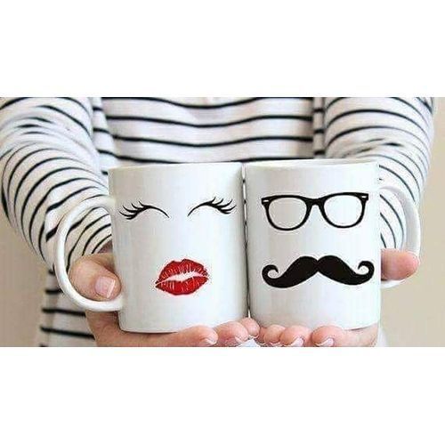 Lovely Couple Design Mug -2PCS