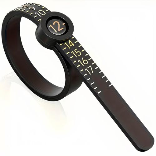 US Ring Size Measuring Tool, Plastic Finger Sizing Ruler for Jewelry, Ring Size Gauge US Sizes 1–17