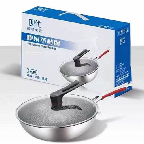 Non-stick deep frying pan with a heat-resistant glass lid – a versatile pan featuring a heat-resistant handle for healthy cooking, made from hygienic stainless steel that is resistant to rust and peeling (32 cm).