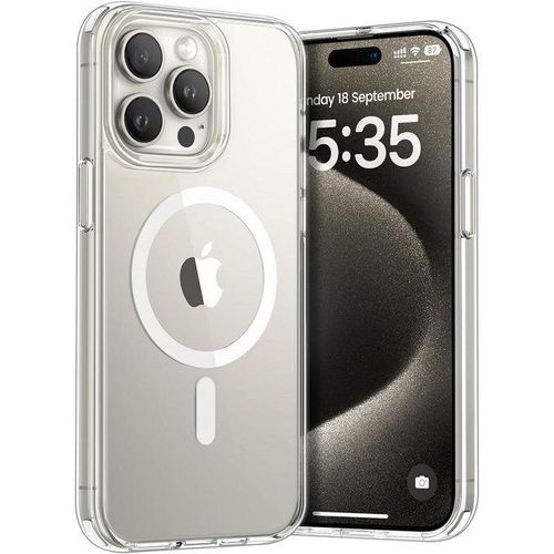 MagSafe Slim TPU Magnetic Case for iPhone 12 Pro Max, Clear Anti-Yellowing, Military Grade Drop Protection, Scratch Resistant, Clear