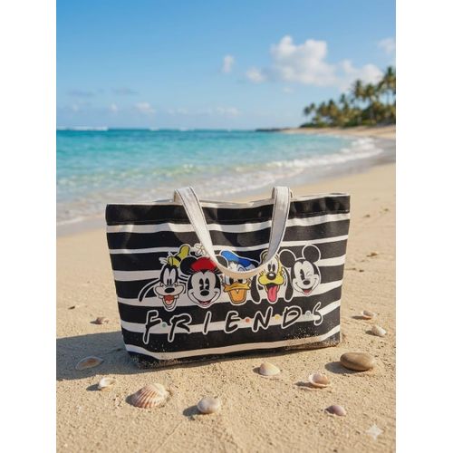 Large Women Beach Bag - Gabardine Beach Tote With Zipper Closure - Suitable For Summer, Travel and Shopping - 60 * 30 cm