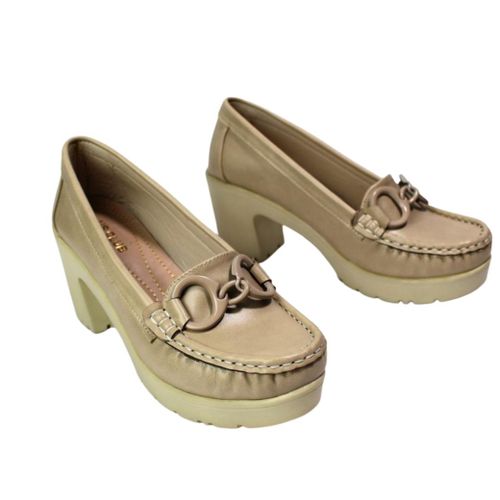 Elegant Women’s Shoe with a Comfortable 7 cm Heel-beige