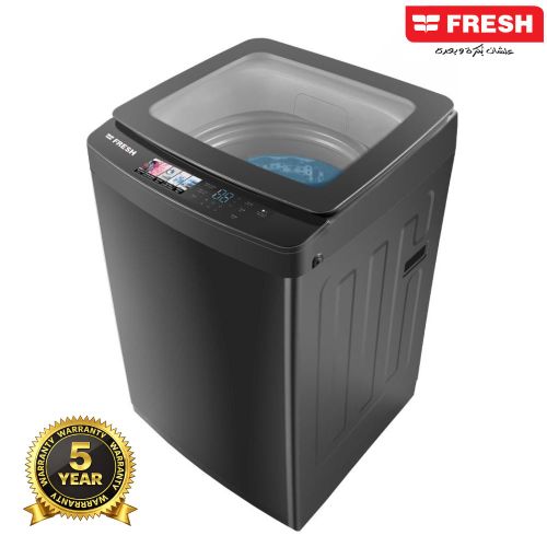 Top Loading Automatic Washing Machine 12KG Panorama Silver with Air Dry Hot and Cold Water Inlets Smart Control Model Top Loading 12 KG Panorama 5 Years Warranty
