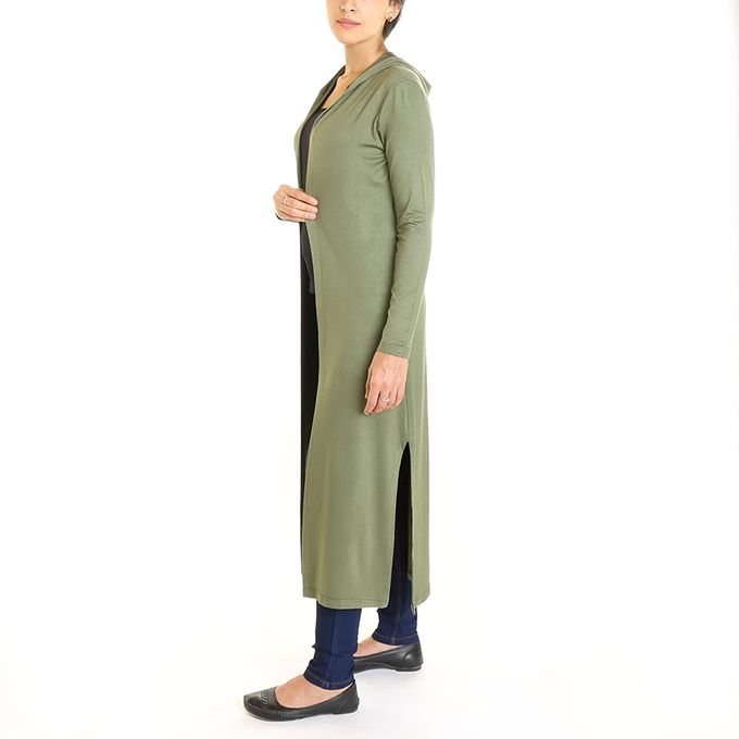 Long Cardigan-OLIVE